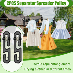 Anglekai clothesline tightener keeps lines taut and secure.