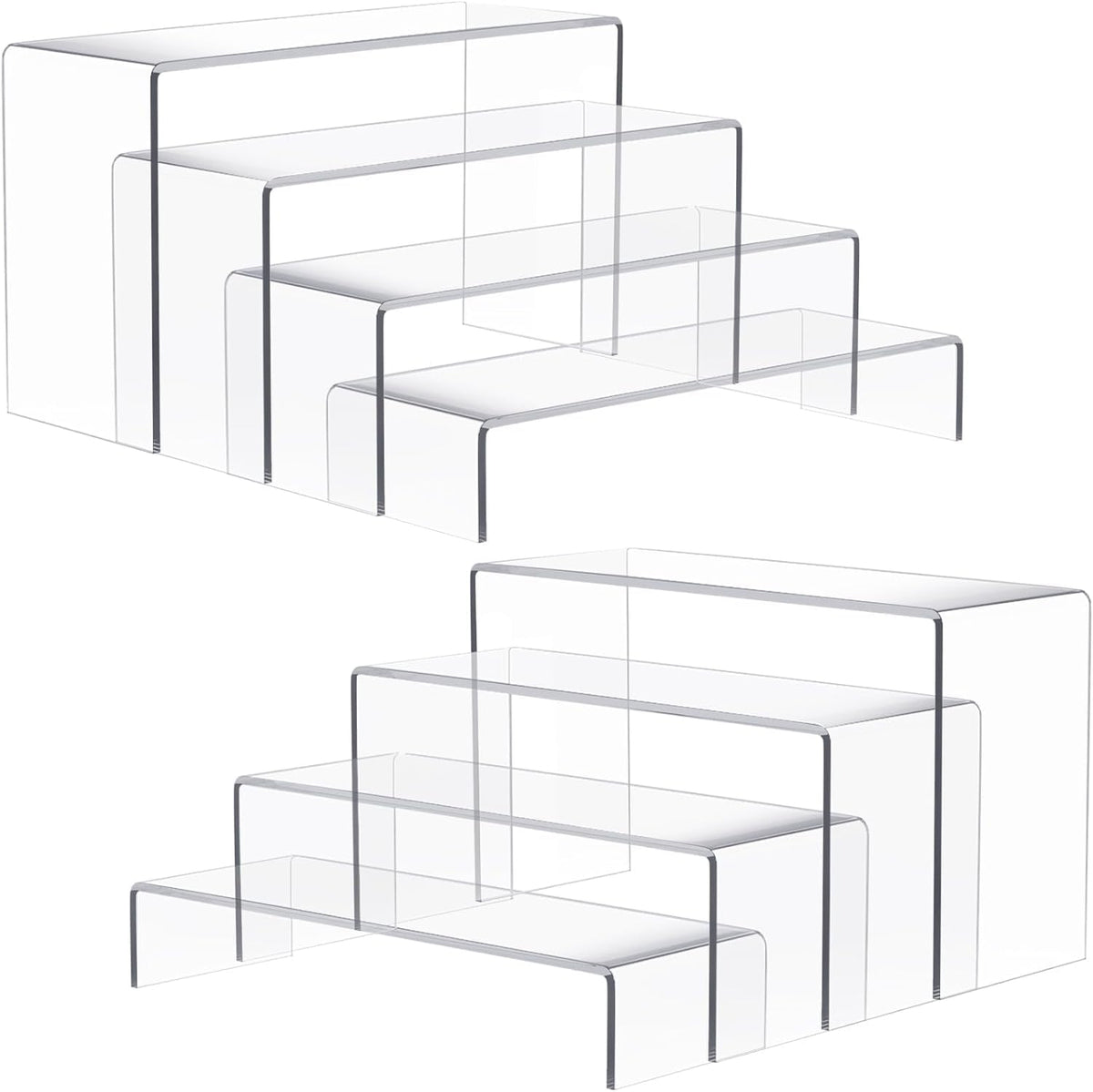 Anglelife 7-inch rectangular acrylic riser elevates decor items.