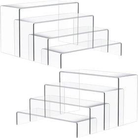 Anglelife 7-inch rectangular acrylic riser elevates decor items.