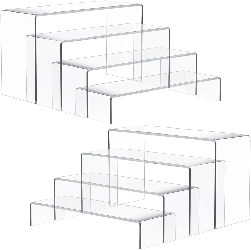 Anglelife 7-inch rectangular acrylic riser elevates decor items.