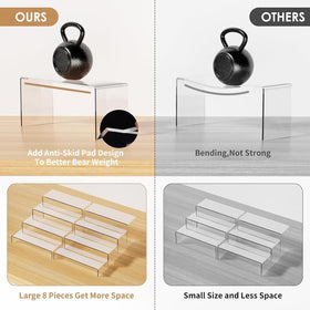 Anglelife 9-inch rectangular acrylic riser for retail displays.
