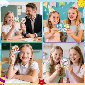 ANGOLIO kindergarten graduation and summer party favors using bright colors.