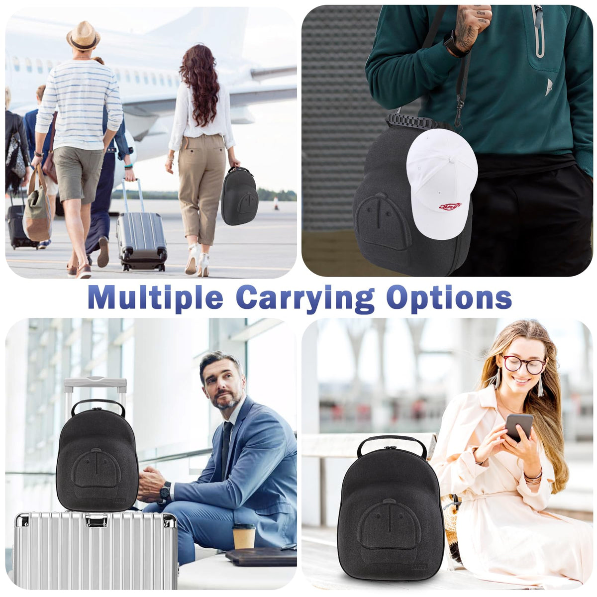 Anguu adjustable shoulder strap provides comfortable hands-free carrying.