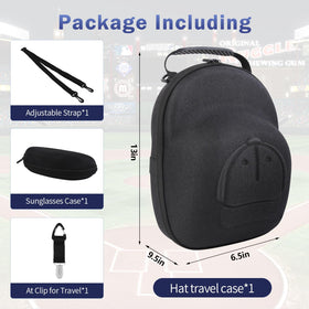 Anguu hard-shell case waterproof exterior keeps hats dry and secure on journeys.