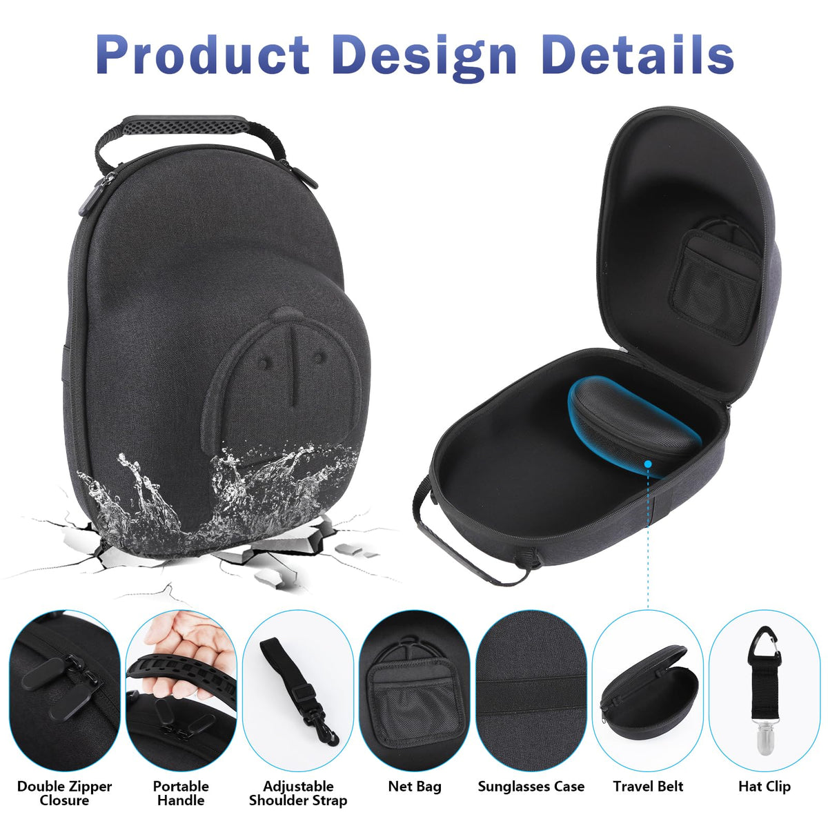 Anguu interior pockets organize small essentials for travel efficiency.