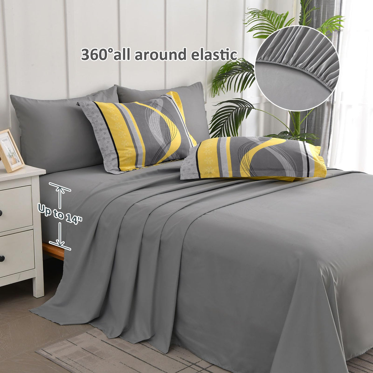 Anibedding all-season bedding showcased for year-round comfort.