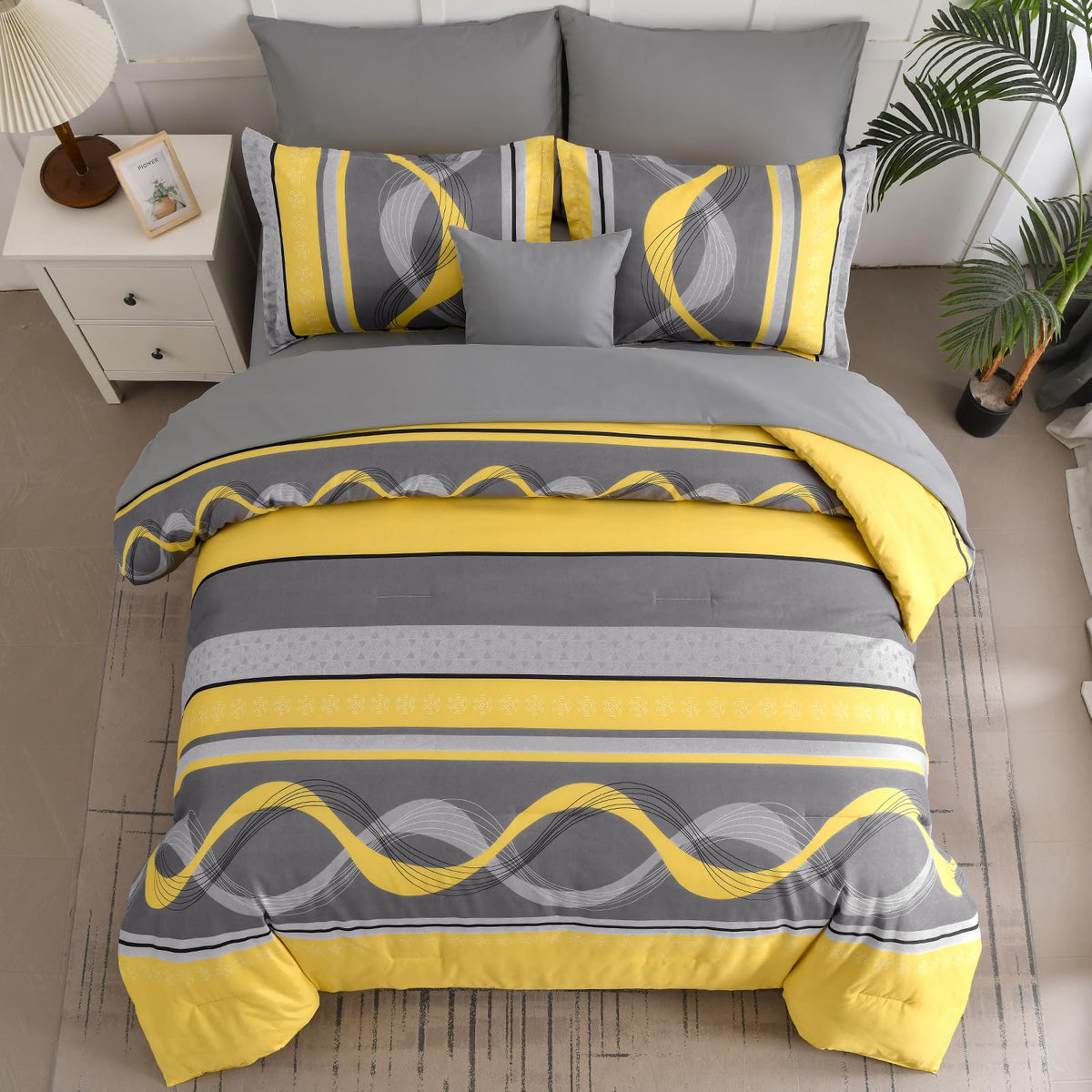 Patchwork striped design complements Boho decor while staying lightweight for all-season comfort.