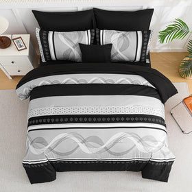 Anibedding patchwork striped design adds stylish flair to your bed.