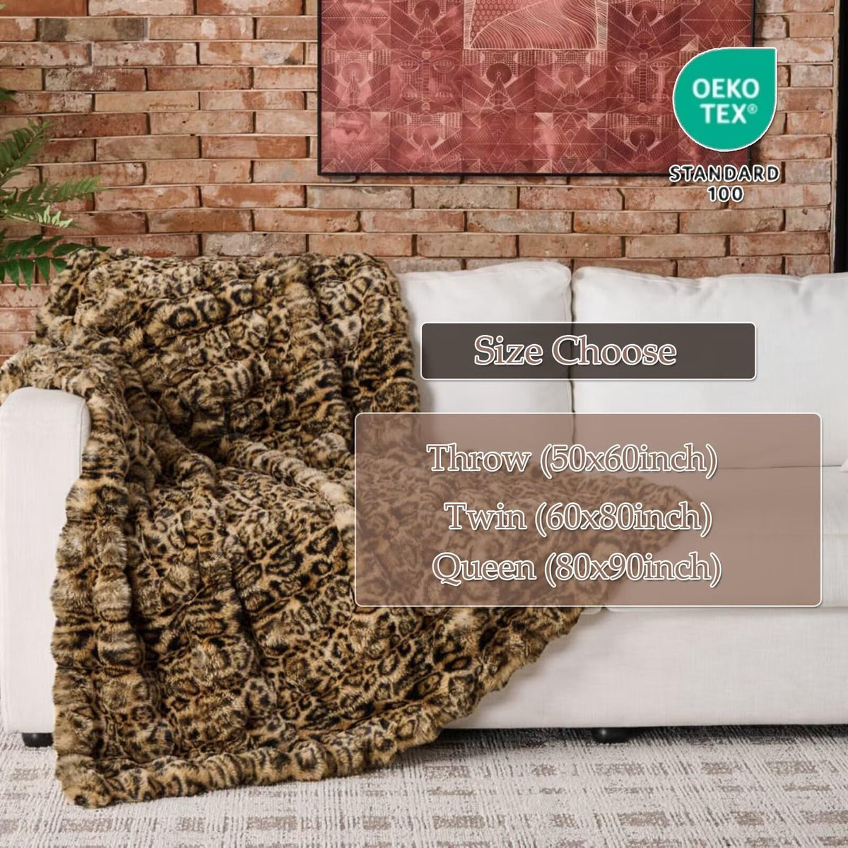 Bubble texture faux fur blanket adds decorative warmth to living spaces