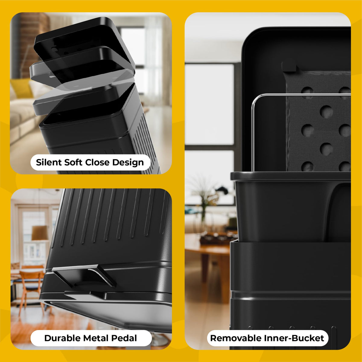 AnimoGoods outdoor dog poop bin with pedal for hands-free use.