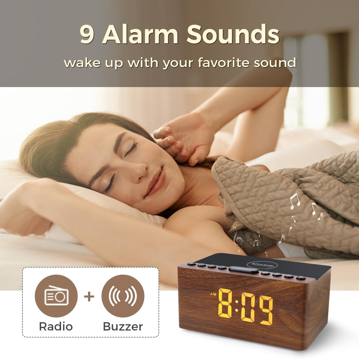 ANJANK alarm panel buttons for quick wake up adjustments.