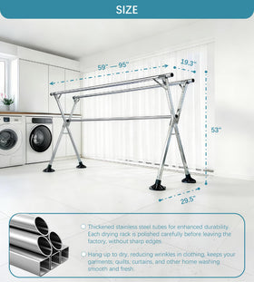ANJIYP 20-hooks 12-clips configuration for versatile drying