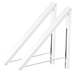 Anjuer wall-mounted drying rack open shows space-saving design for clothes.