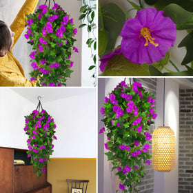 Ankey UV-resistant plastic flowers withstand sun for outdoor use and longevity.