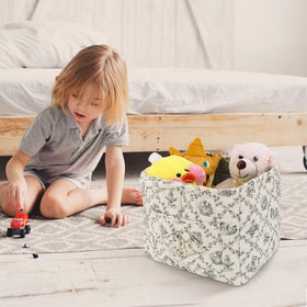 ANKICK foldable laundry basket collapsed view for space-saving storage