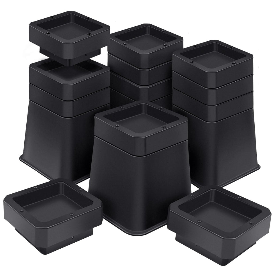 ANNKUT bed risers 6inch heavy-duty raise bed height with solid support.