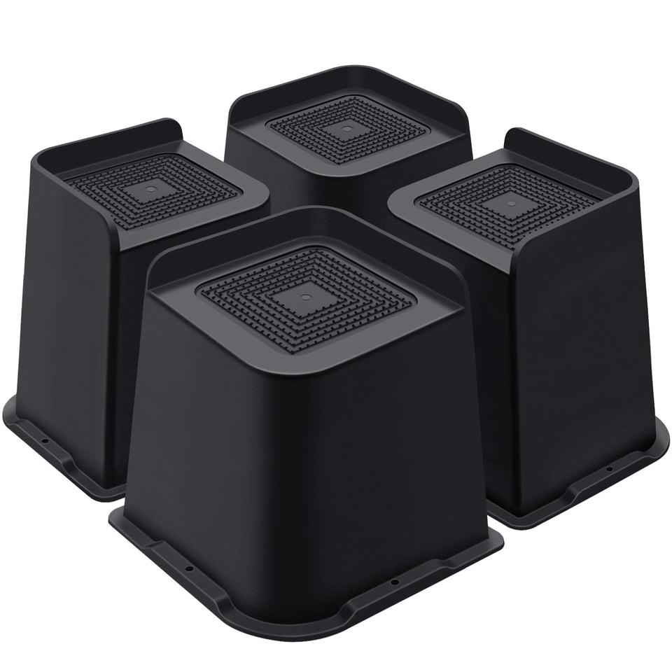 ANNKUT bed risers 6-inch L-shape top for stable furniture height