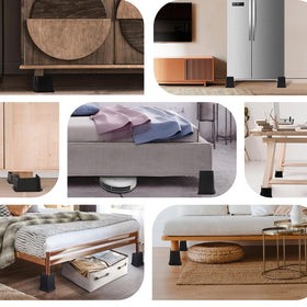 ANNKUT bed risers 6-inch under-bed storage space and easier access