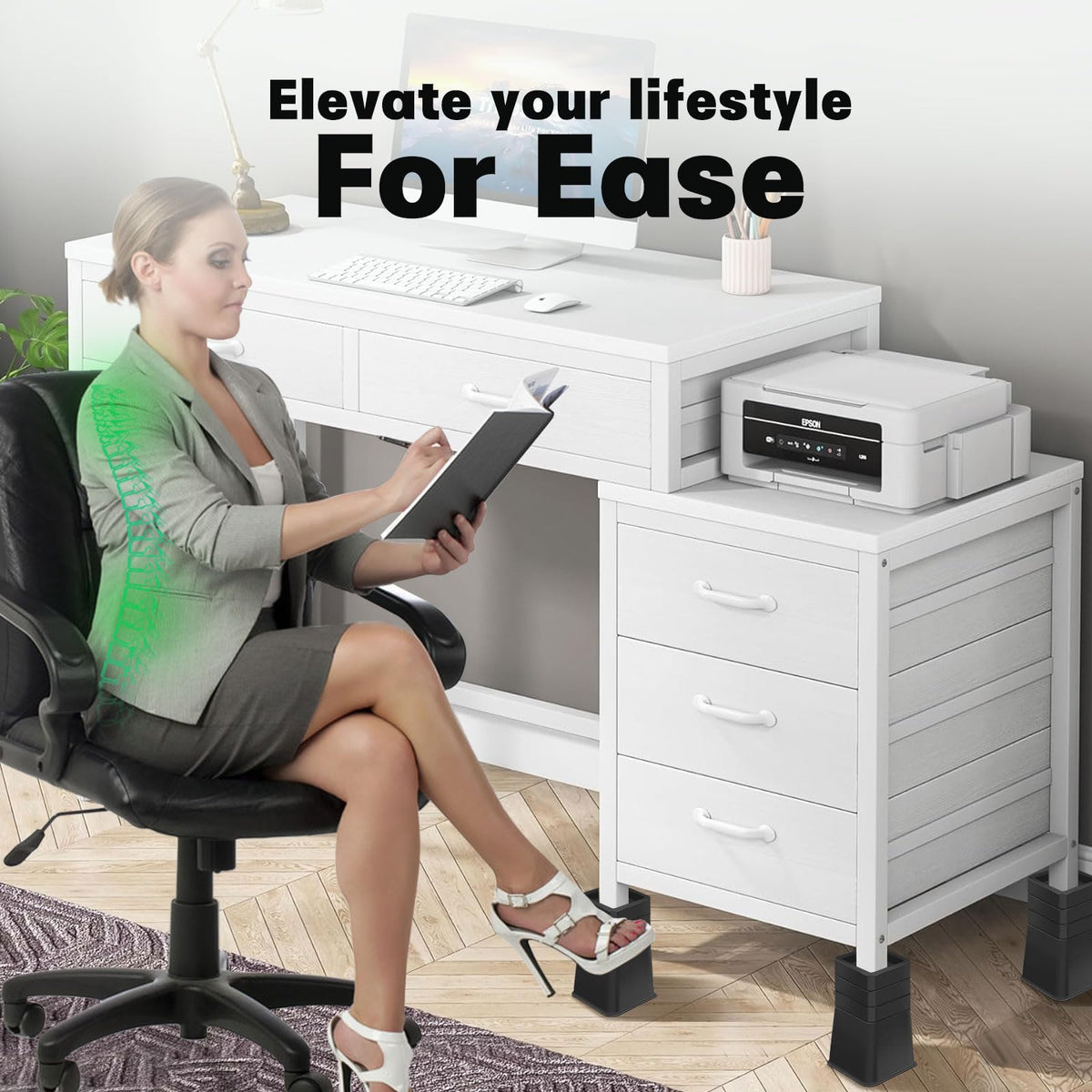 ANNKUT risers support easy sitting to standing transitions.