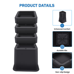 ANNKUT risers wide base 2.8 inch provide stable footing.
