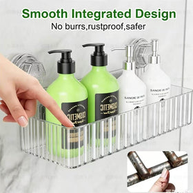 Ankoox shower caddy large-capacity shelves offer organized storage.