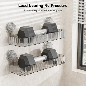 Ankoox shower caddy strong silicone suction for secure mounting.