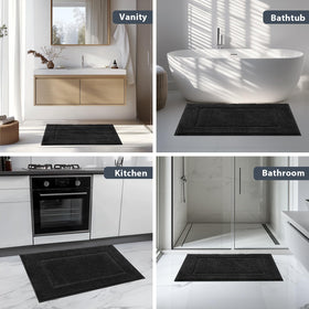 anllugs bath rug designed for family homes with kids and pets