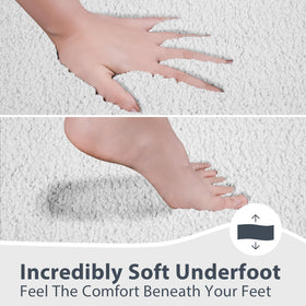 anllugs bathroom rug pile demonstrates quick-dry, moisture-wicking performance.