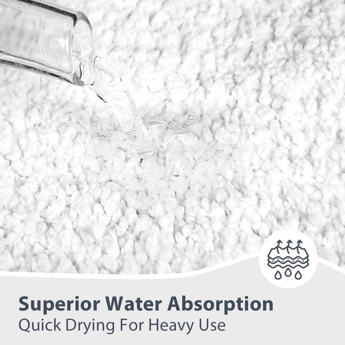 anllugs bathroom rug non-slip back ensures secure floor grip.