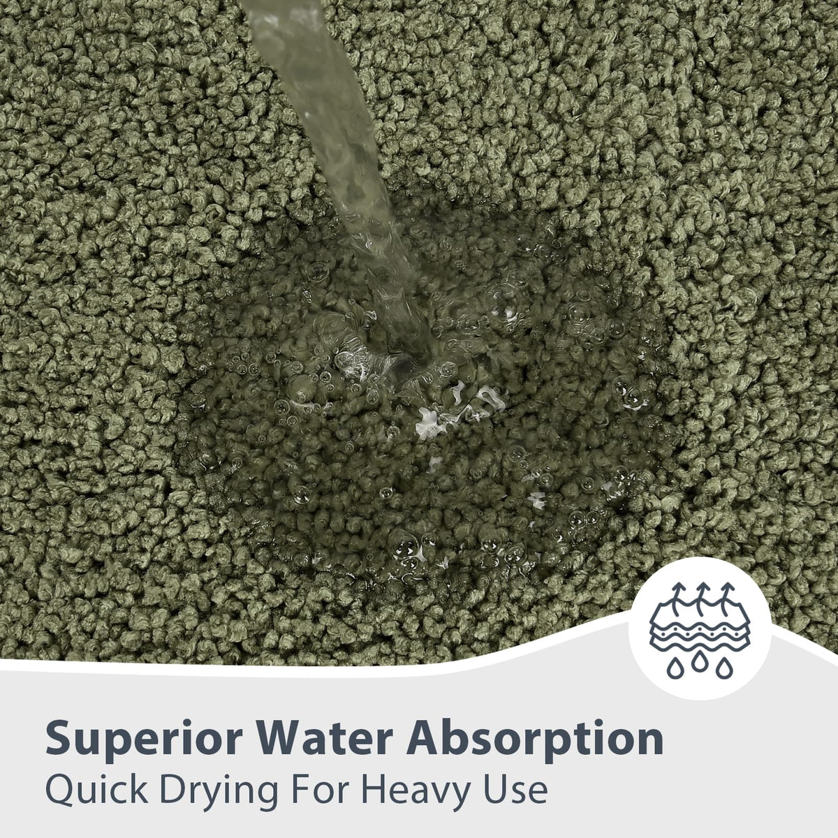 Anllugs absorbent quick-dry rug soaks moisture quickly to keep floors dry.