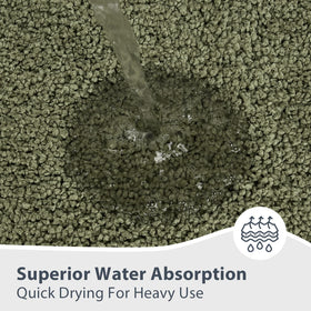 Anllugs absorbent quick-dry rug soaks moisture quickly to keep floors dry.