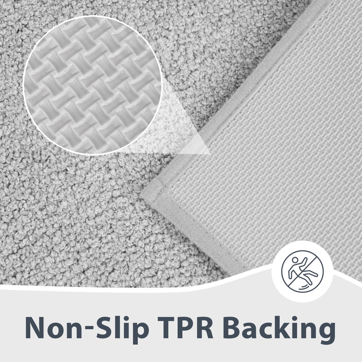 anllugs bathroom rug at shower entrance shows front-of-shower practicality and safety