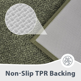 Anllugs front-of-shower rug helps create a safe doorway area.