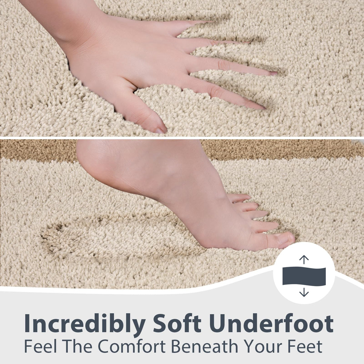 anllugs bathroom rug is machine washable for easy care.
