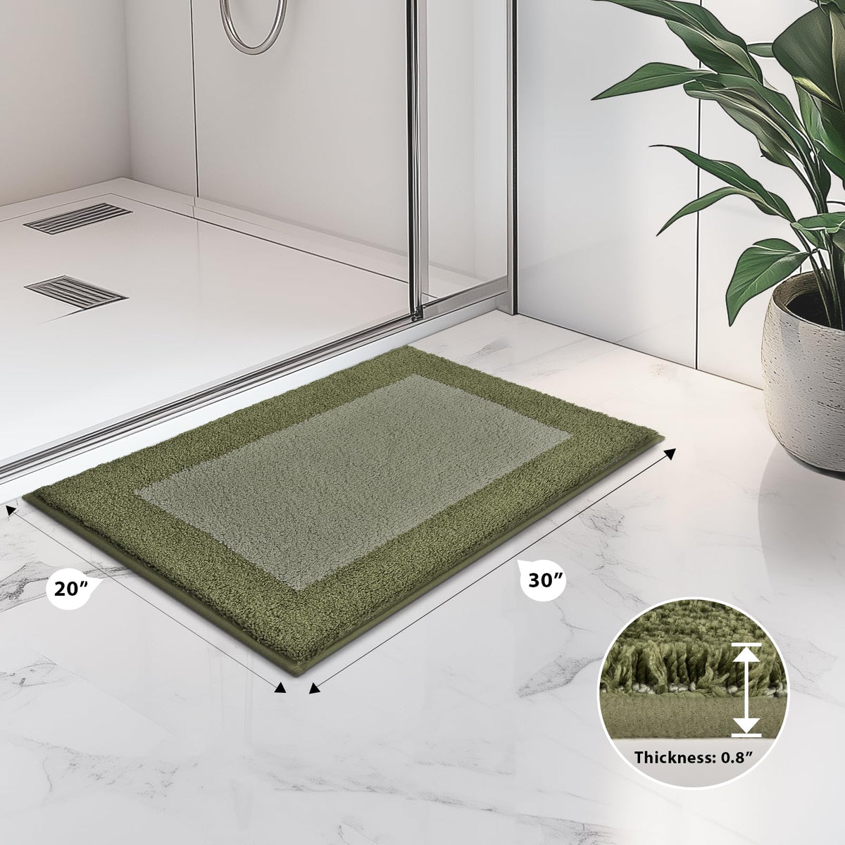 Anllugs bathroom rug with non-slip backing stays secure on floors.