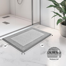 anllugs bathroom rug non-slip backing closeup emphasizes secure footing on slick floors