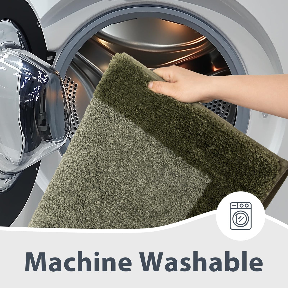 Anllugs sink-area rug adds a soft step after washing hands.