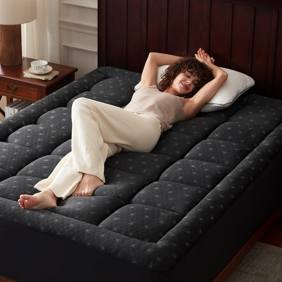 Anluoer queen memory foam topper for balanced support and comfort