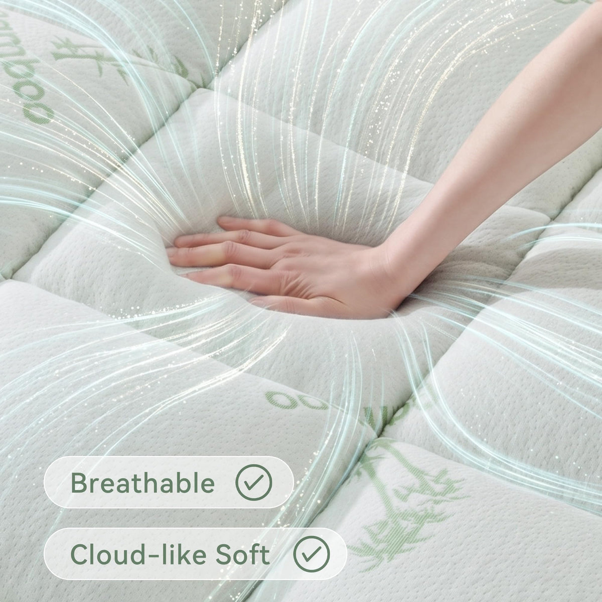 Anluoer 360 elastic skirt keeps topper secure on mattresses