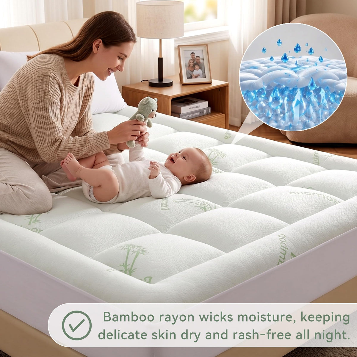 Anluoer deep-pocket fit for 8–21 inch mattresses