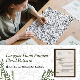 Anmao 3D Jacquard leaf pattern on curtains adds subtle elegance