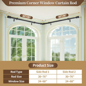 Anndason 1-inch diameter rod provides strong support for curtains