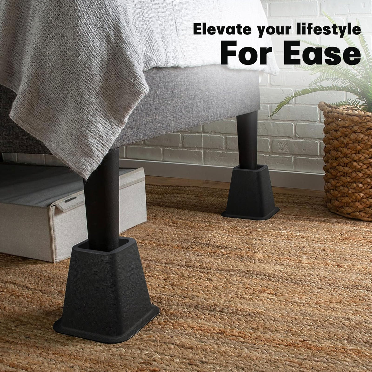 ANNKUT bed riser is versatile for beds, tables, chairs, and desks.