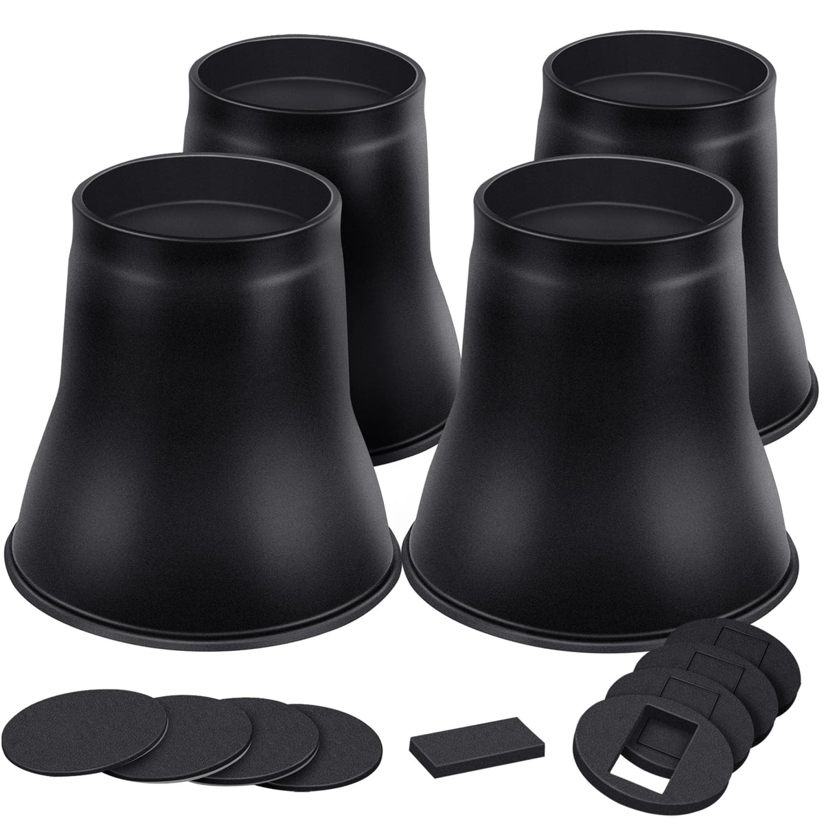 ANNKUT 6-inch round bed risers lift beds for extra storage.