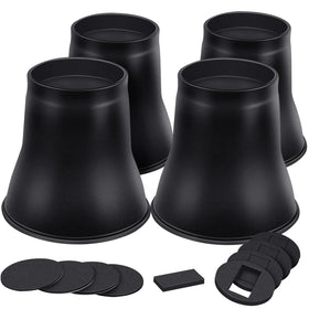 ANNKUT 6-inch round bed risers lift beds for extra storage.