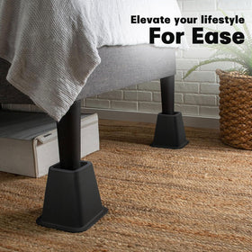Comparison of lift and support with ANNKUT bed risers for heavy furniture.