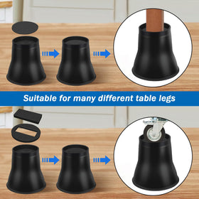 ANNKUT risers create under-bed storage while keeping furniture stable.