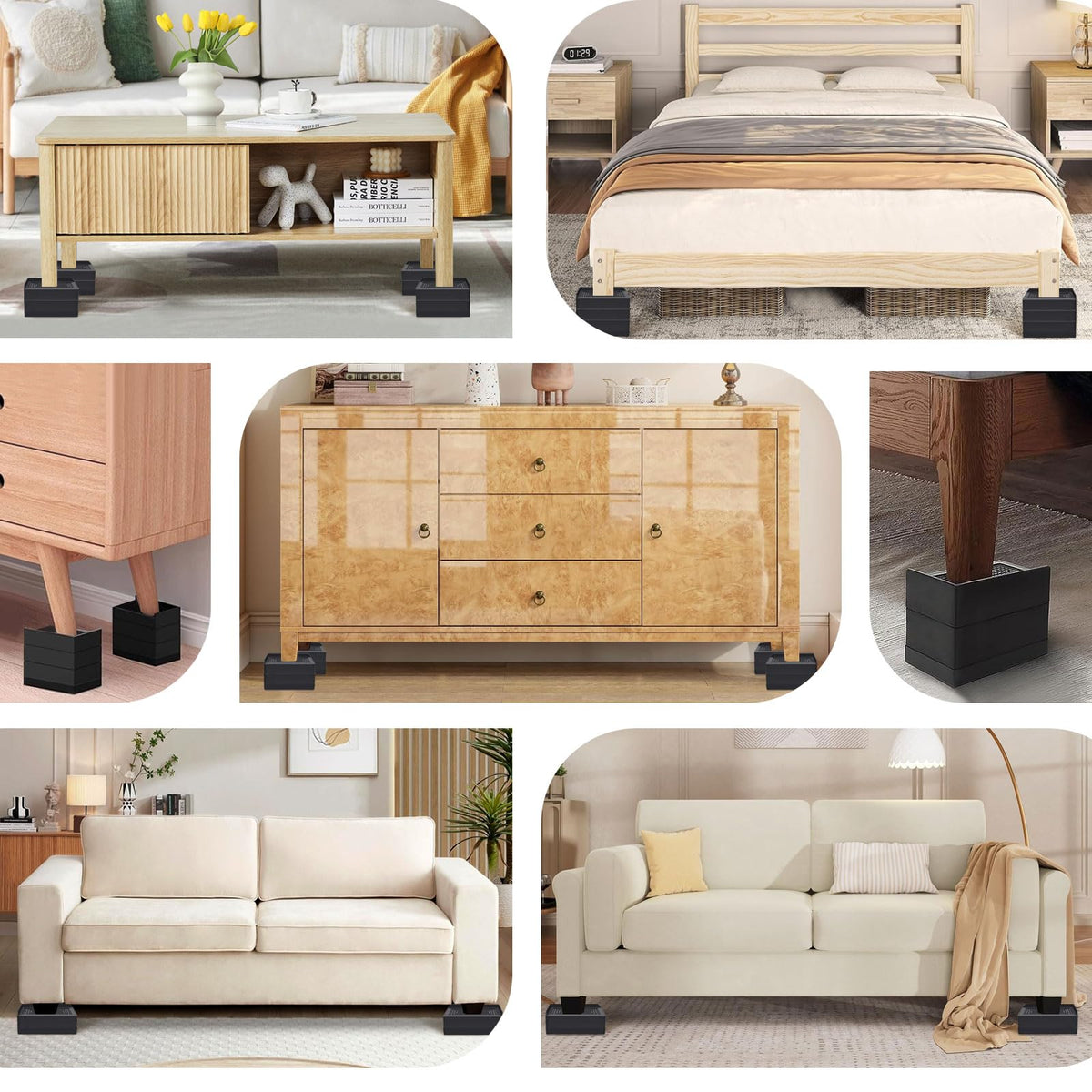 ANNKUT 1300-pound capacity provides reliable support for heavy furniture