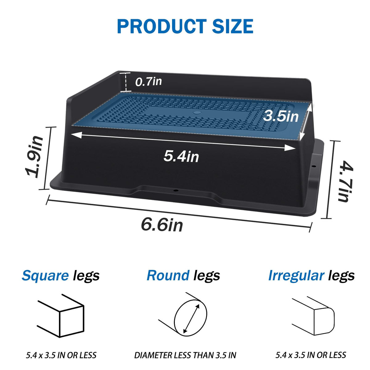 ANNKUT furniture risers with non-slip cones provide stable lifting on various pieces