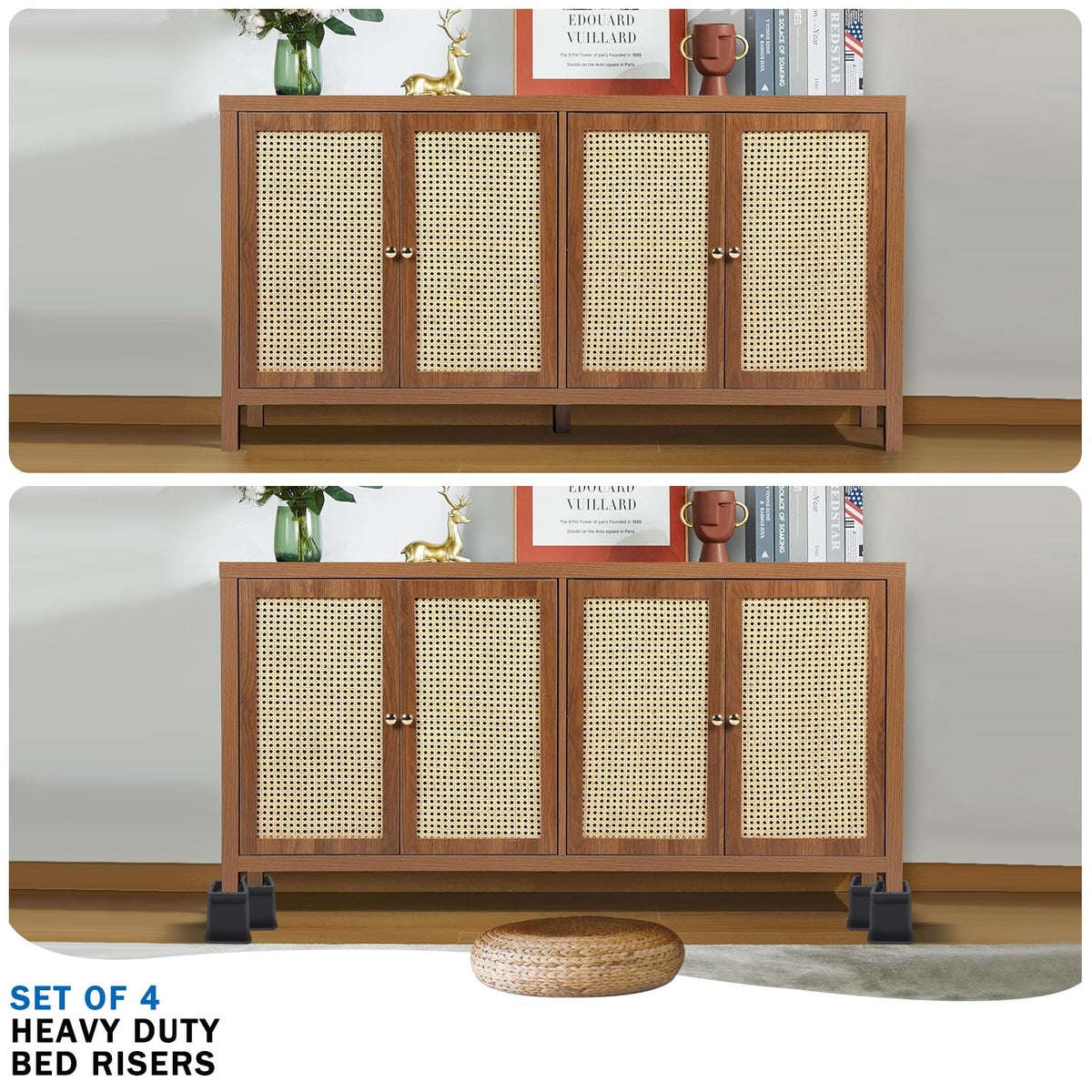 ANNKUT risers enable easier transitions between sitting and standing for daily use.